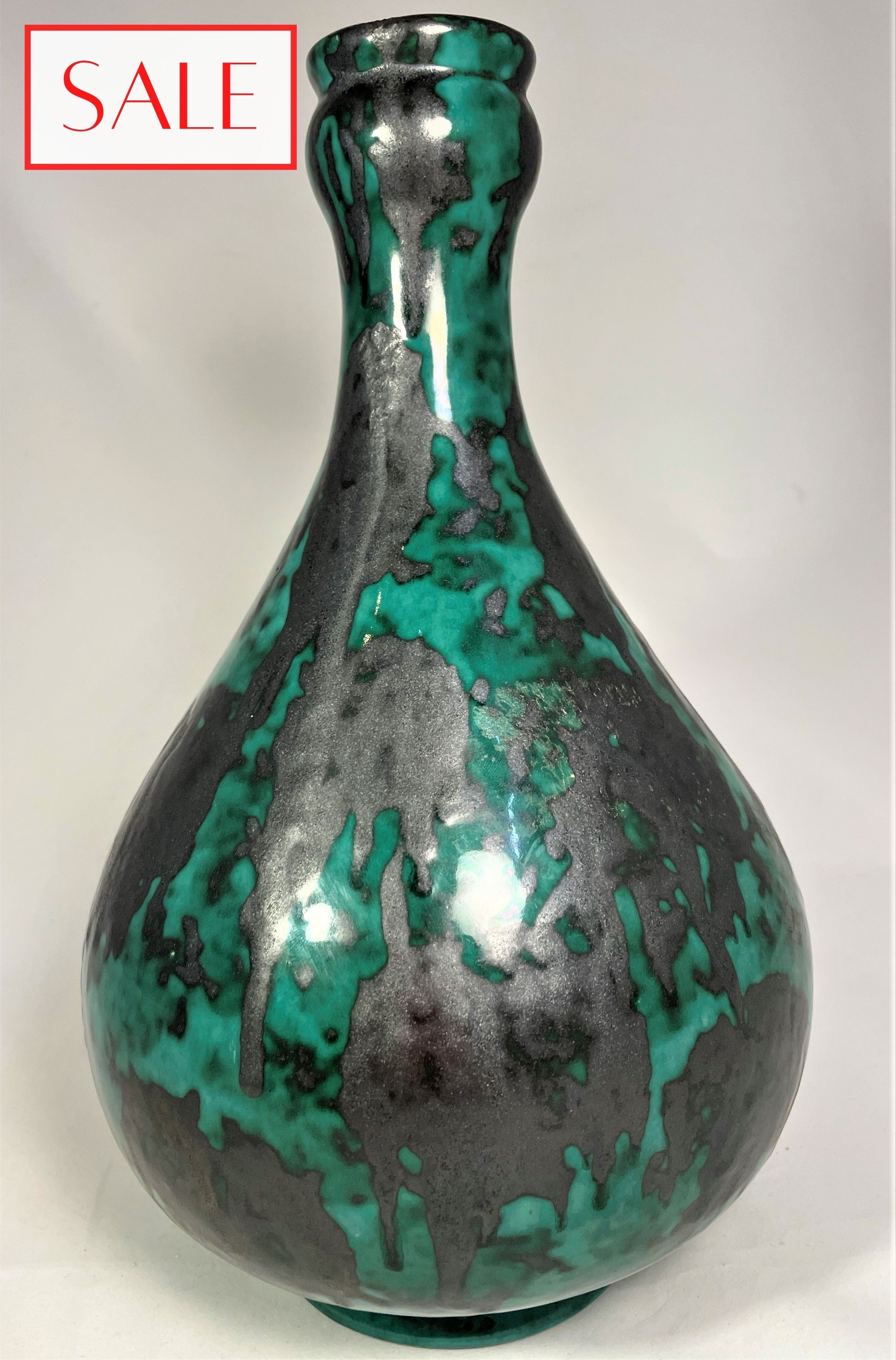gezantschap zelfmoord gebruiker Antique vase with artistic glaze, E.S.K.A.F. Antieke vaas met artistiek  glazuur, E.S.K.A.F. - Rozenburg & Art Nouveau - Sale