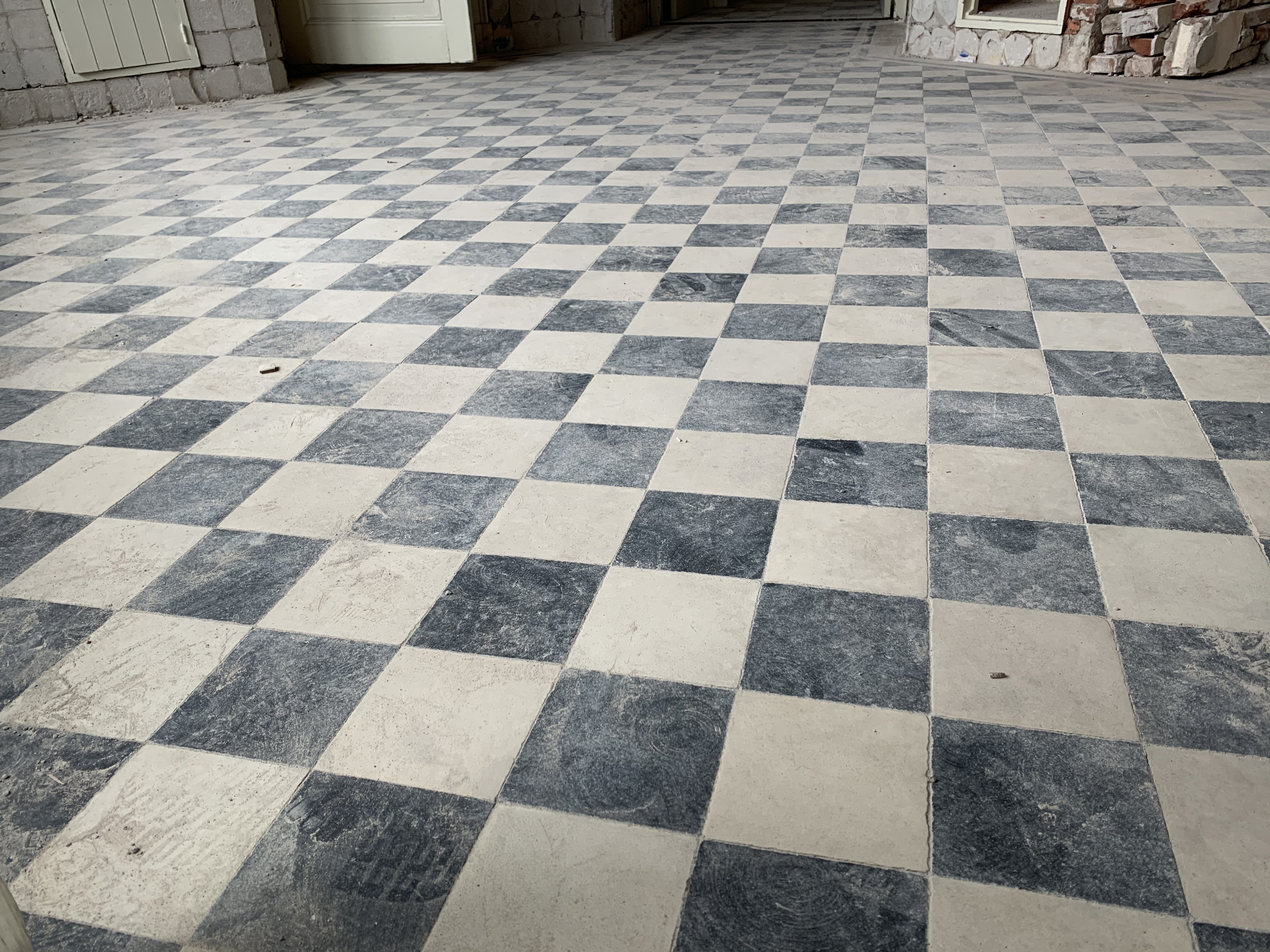 Handig Resultaat Het koud krijgen Zwart wit vloertegels/ Black and white checkered floor tiles - Online shop